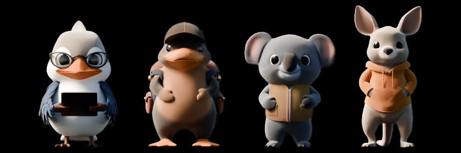 動物們的3D model