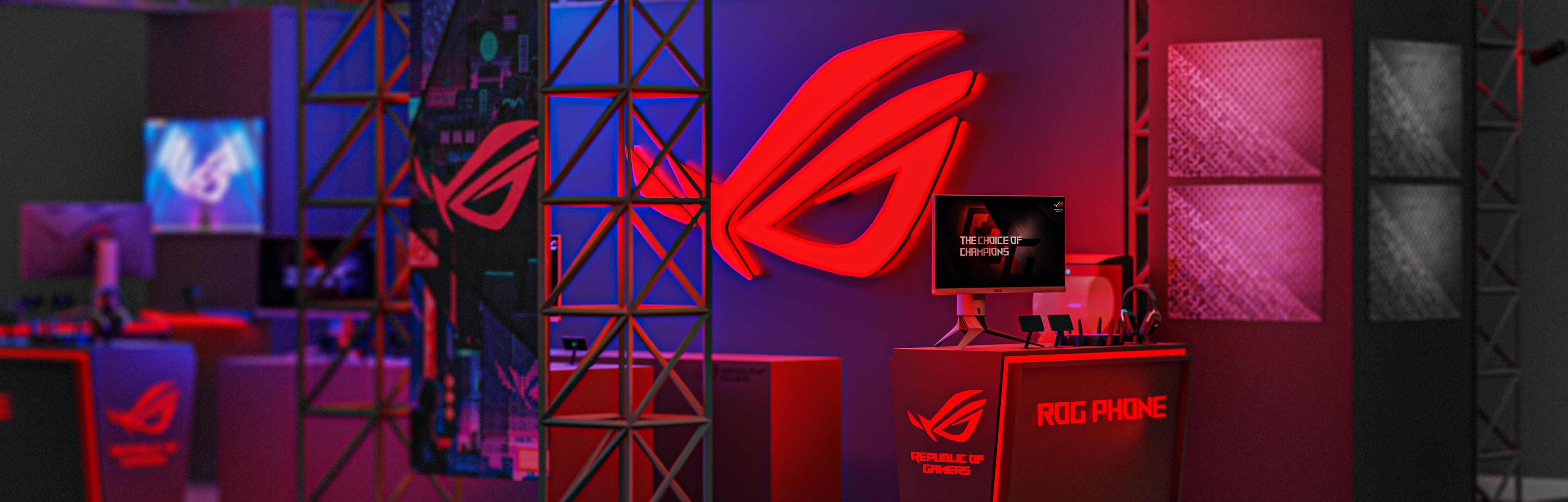 電競展位3D渲染 | ROG
