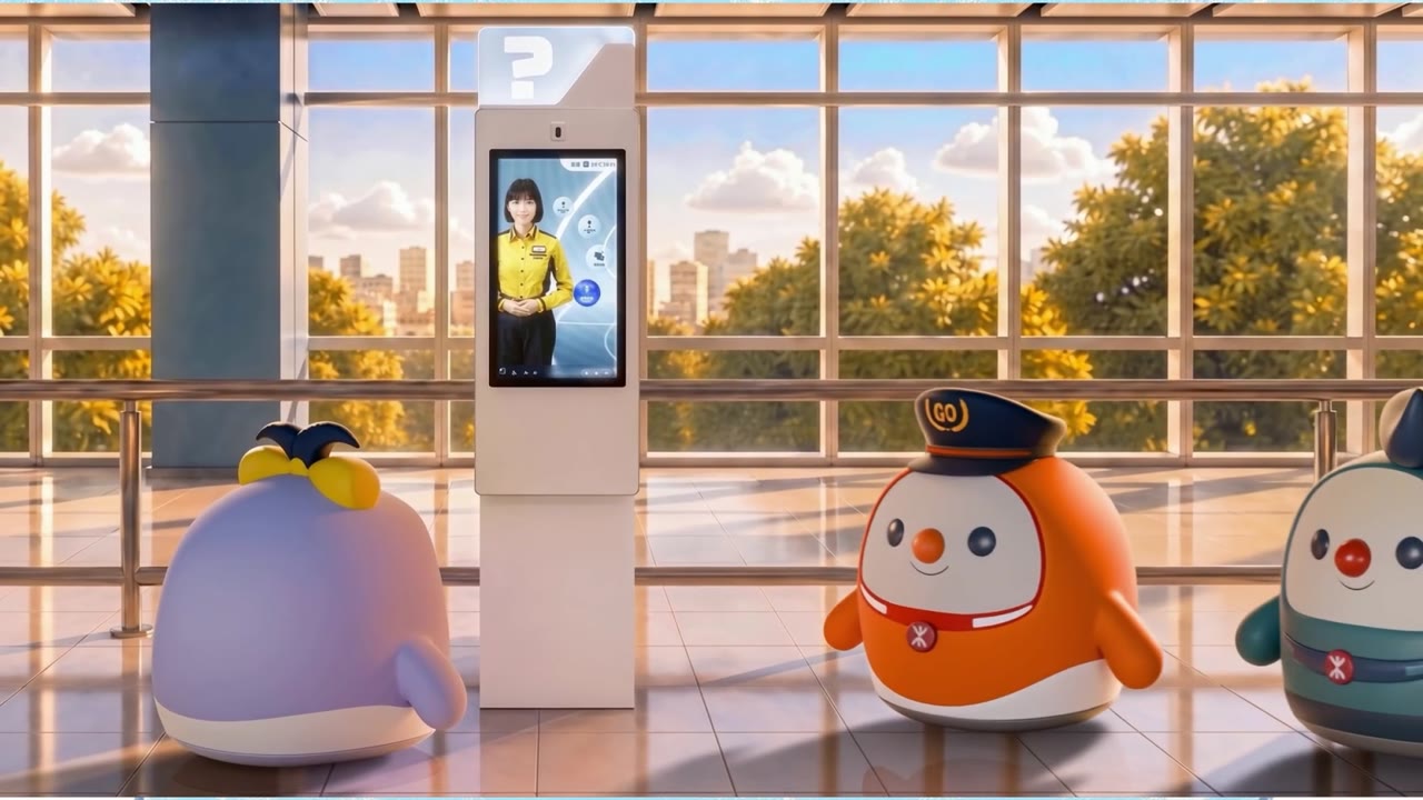 駅の新しい同僚:画面の中のAI Tracy