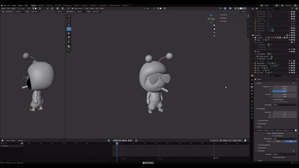 Rosy的走路動作
Rosy’s walking animation