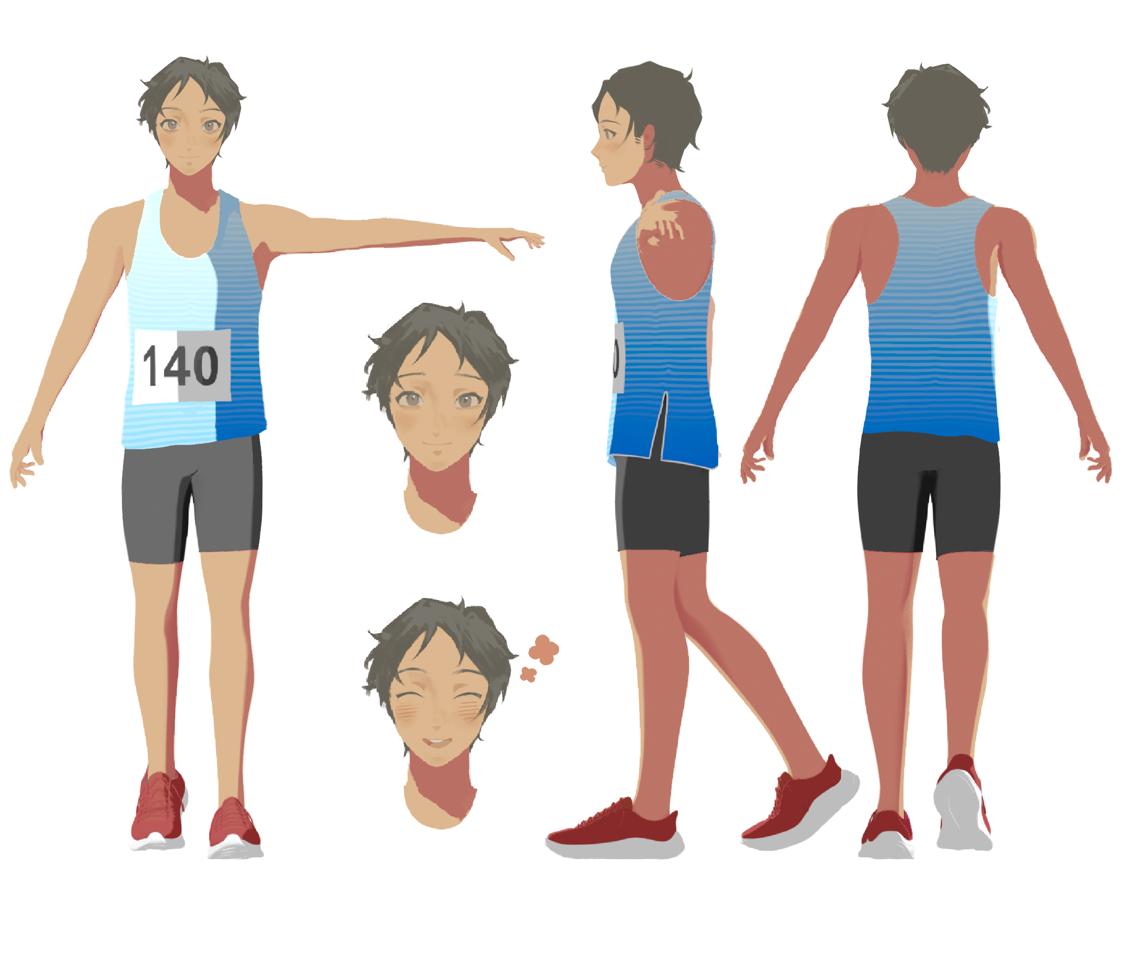 舊版男運動員角色設計。