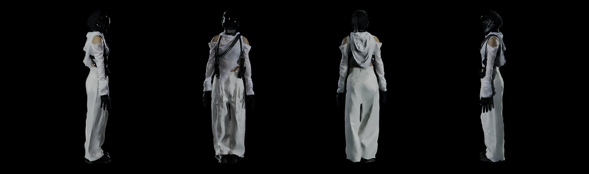 女舞者造型的3D模型。