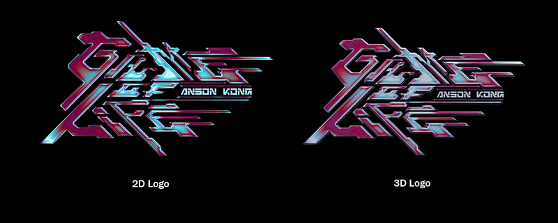將2D Logo製作成3D Logo模型。