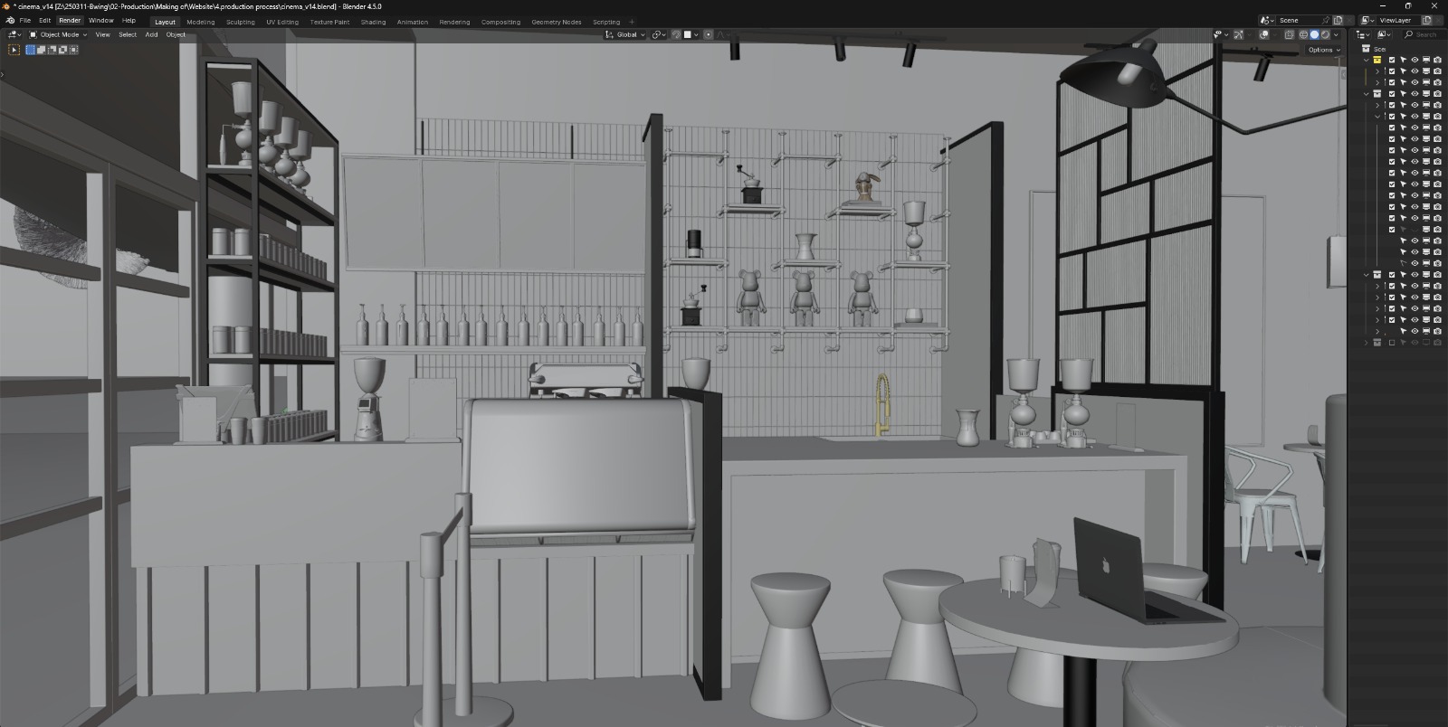 室內咖啡廳細節
Details of the indoor café